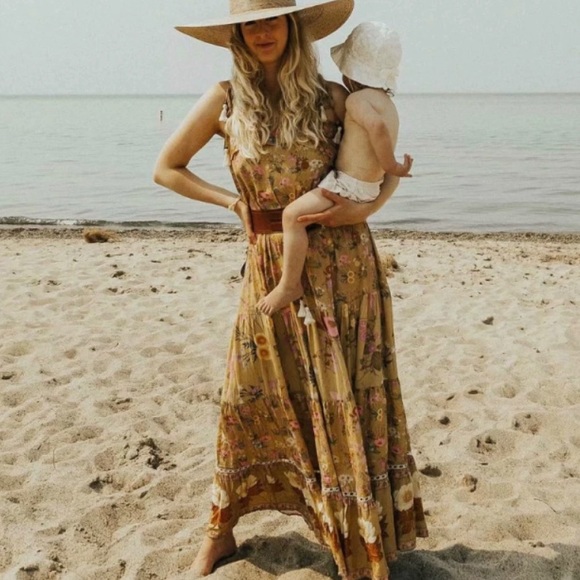 New Boho Gypsy Tassel Tie Floral Maxi Beach Dress - Picture 2 of 9